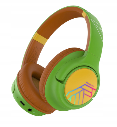 Kufje wireless për fëmijë PowerLocus Bobo Turtle, Bluetooth, me kabllo 1m, shumëngjyrëshe
