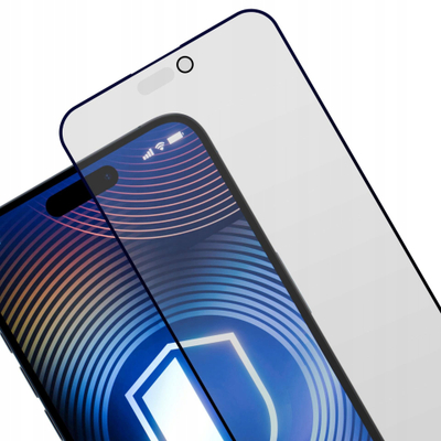 Mbrojtës ekrani 3MK HardGlass, për iPhone 17 Pro, matt, privatësi maksimale, i zi