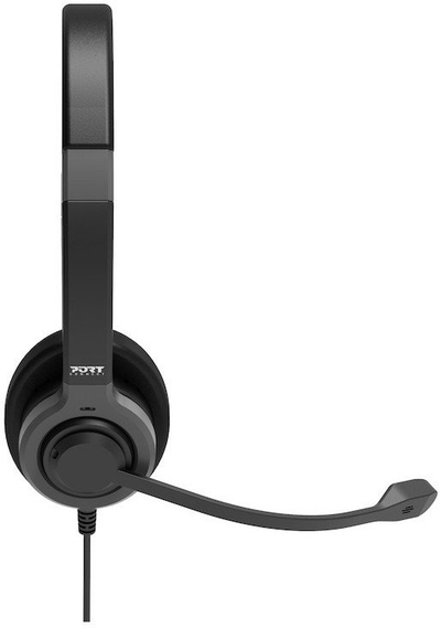 Kufje me mikrofon Port Designs 912001, USB, ENC, të zeza