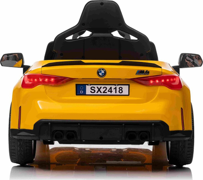 Makina elektrike për fëmijë BMW M4, 12V, me telekomandë, e verdhë