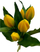 Buqetë lulesh artificiale SASKA Gift and Decor, 5 tulipanë silikon, 28 cm, të verdhë
