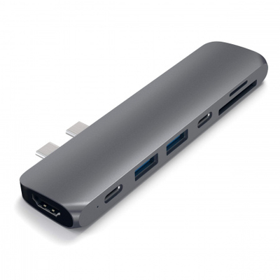 USB Hub Satechi USB-C Pro 4K HDMI, i hirtë