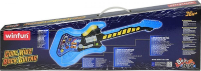 Електронска гитара играчка Winfun Cool Kidz Rock, звучни ефекти, за деца 3+, сина