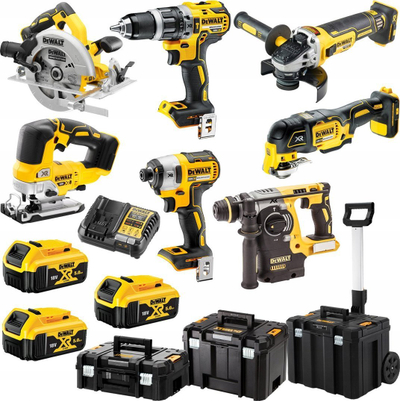 Set veglash pa kabllo DeWALT DCK755P3T, 18V, 7 copa, i verdhë