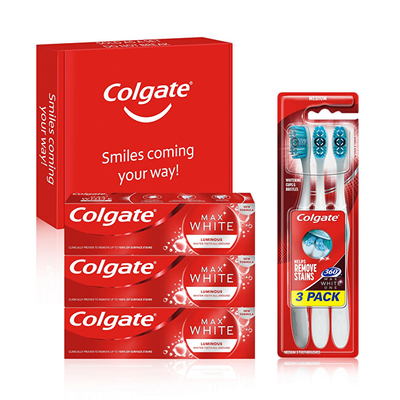 Set për dhëmbë Colgate Box Max White Luminous