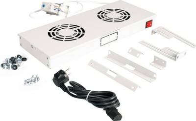 Modul ventilatorësh LevelOne Equip 280802 EZF-2-G, 2 ventilatorë, për kabinet 19", gri