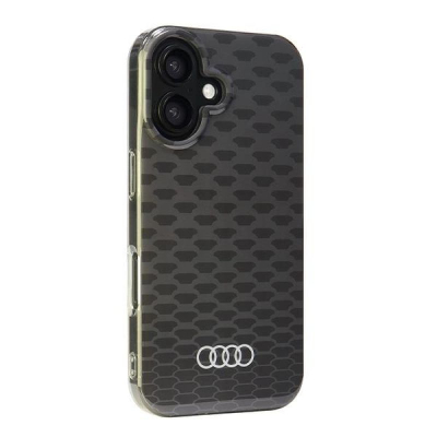 Kapak telefoni Audi IML Hardcase me MagSafe për iPhone 16, i zi transparent