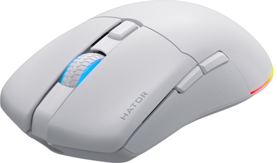 Maus wireless Hator Pulsar 3, optik, i bardhë