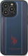 Futrollë US Polo për iPhone 14 Pro 6.1", lëkurë sintetike, blu marinë
