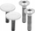 Set bulonash Peak Design Bolt Pack, 2 copë, argjendtë