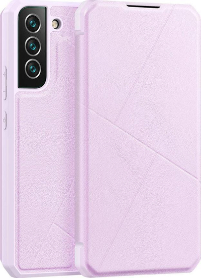 Këllëf telefoni Dux Ducis Skin X Samsung Galaxy S22 Plus, lëkurë eko, me mbajtës karte, rozë