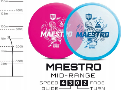Disk disc golf Discmania Maestro, midrange, diametër 21.3 cm, rozë