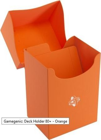 Kuti letra Rebel Gamegenic Deck Holder 80+, portokalli