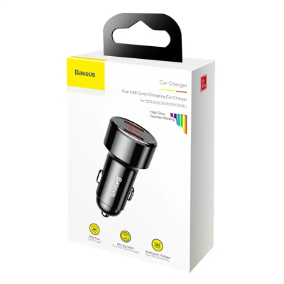 Karikues makine Baseus BS-C20A, 2x USB-A 6A, 45W, i zi