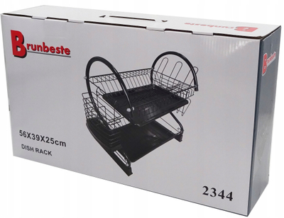 Tharëse enësh Brunbeste 2344, 2 nivele, 56x39x25cm, e zezë