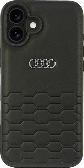 Mbulesë telefoni Audi Synthetic Leather Hardcase, për iPhone 16 Plus 6.7", e zezë