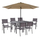 Set Tavolinë me 6 karrige & çadër HM11469, gri