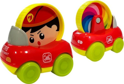 Set makina lodër Leantoys, 3 copë, polici, zjarrfikse, ambulancë, shumëngjyrëshe