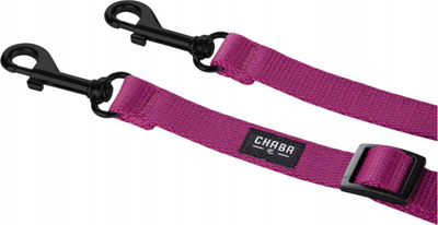 Zinxhir i dyfishtë për qen Chaba Adjustable Double Leash S, 32-55cm, bordeaux