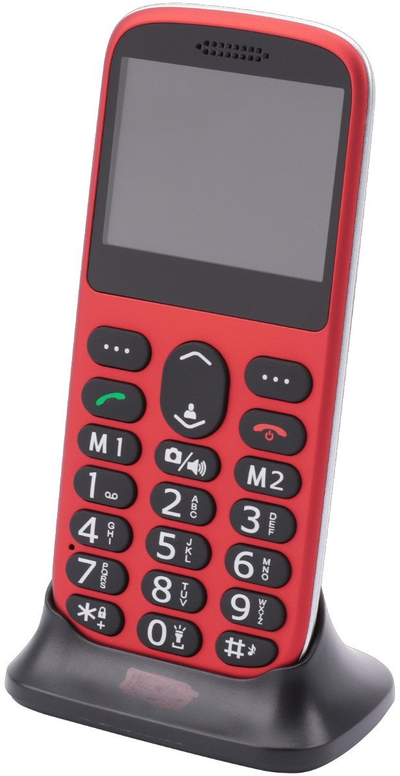 Telefoni Olympia SUN, me butona, për punë të përditshme, i kuq