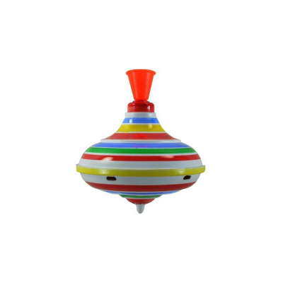 Lodër rrotulluese Little Toys Striped Spinning Top, metal, shumëngjyrëshe