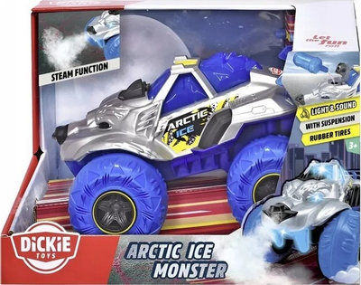 Makina me telekomandë Dickie Toys Arctic Ice Monster, efekte drite dhe zëri, bateri të përfshira, argjend-kaltër