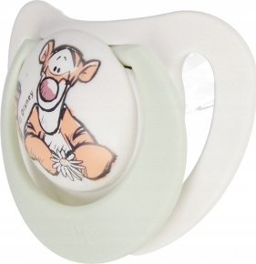 Biberon qetësues NUK Star Tigger, silikon, 0-6 mujsh