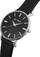 Orë dore meshkuj Paul Lorens PL10401A-1A1, mekanizëm quartz, rrip lëkure, argjend me të zezë