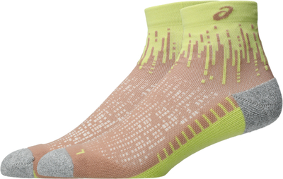 Çorape vrapimi ASICS Performance Run Quarter, teknike, amortizuese, bezhë e verdhë