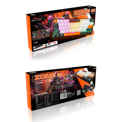 Tastierë mekanike MediaTech ZONE MT1258, Cherry MX Red, e zezë