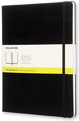 Bllok shënimesh Moleskine Classic XL, 19x25 cm, faqe bosh, i zi