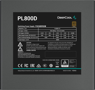 Burim energjie Deepcool PL800D R-PL800D-FC0B-EU ATX 3.0, 800W