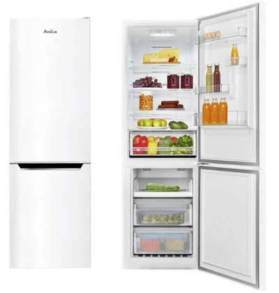 Frigorifer-kongjelues Amica FK3506.2FW(E), për familje, model klasik, i bardhë