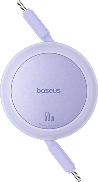 Kabllo karikimi Baseus Free2Draw Mini, Type-C në Type-C, 60W, 1m, vjollcë