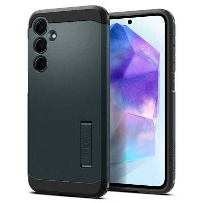 Kapak për Samsung Galaxy A55 Spigen Tough Armor, jeshil