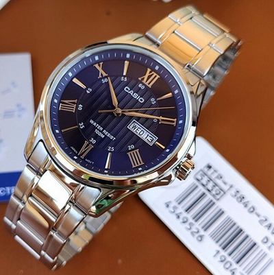 Orë për meshkuj Casio MTP-1384D-2AVEF, e argjendtë