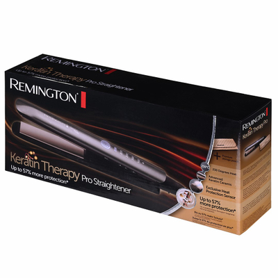 Drejtues flokësh Remington Keratin Therapy S8590, 230°C, krem