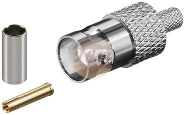 Konektor BNC Wentronic Goobay 11357, për kabllo RG58 U, crimp, ngjyrë argjendi