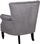 Fotolje SVEDALA Wingback, kadife, stil Çesterfild, gri