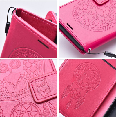 Këse portofol Mezzo Book Dreamcatcher për Xiaomi Redmi 12 4G, magnetike, me xhepa kartash, rozë