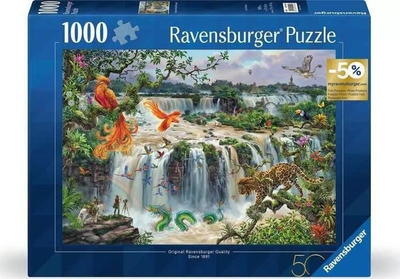 Сложувалка Ravensburger Fantastic Waterfall Iguazu, 1000 делови, природен пејзаж, многуобоен