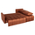 Sofa-Shtrat këndore Proton 225×94×70 Hcm (HM3272.09), portokalltë
