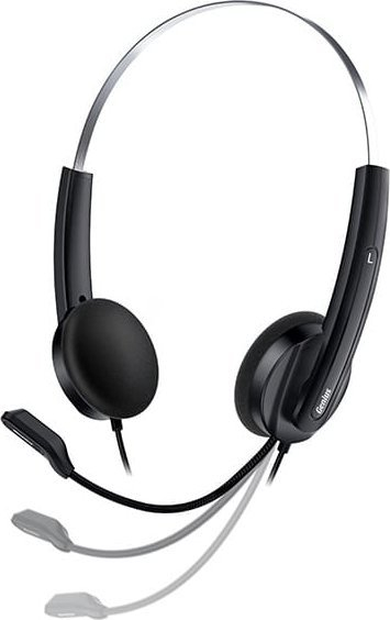 Слушалки со микрофон Genius HS-220U-C Copilot, USB-C, ултра лесни, црни