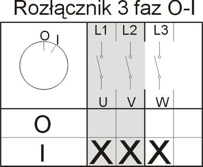 Ротирачки прекинувач Elektromet 952580, 3P 25A, IP44, со заклучување