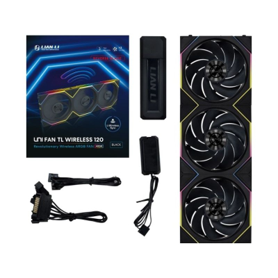 Ventilator kase Lian Li UNI FAN TL Wireless 12 cm, RGB, i zi