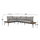 Set mobiliesh kopshti HomeMarkt Sabine HM5126.12, 2 pjesë, kornizë alumini, jastëkë gri