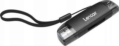Читач на картички Лексар LRW310X, УСБ А Ц, СД микросд, црн