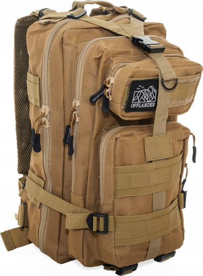 Çantë shpine Offlander Survival 25L, hiking, najlon, ngjyrë kaki