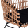 Stol metalik Allegra HM5692, wicker, 124x57x77 cm, zi bezhë