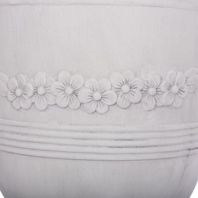 Set vazo dekorative Gardener HM4729, 3 copa, FiberClay, e bardhë